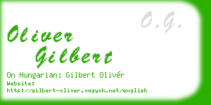oliver gilbert business card